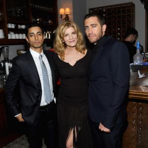 Rene Russo Jake Gyllenhaal and Riz Ahmed at event of Nightcrawler 2014