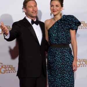 The Golden Globe Awards  66th Annual Arrivals Aaron Eckhart Maggie Gyllenhaal