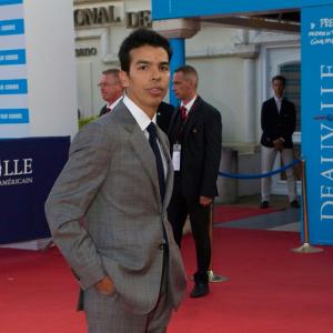 US actor Octavio Gómez Berríos poses before the screening of the movie 'Experimenter' on September 7, 2015 at the 41st Deauville US Film Festival.