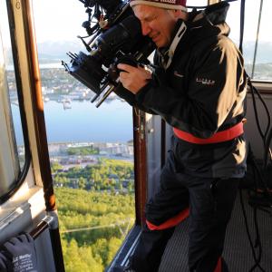Shooting with director Ketil Høegh on Fjellheisen i Tromsø