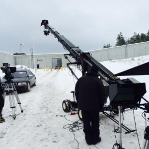 Lilyhammer Season 3 Shooting outside Halden Prison with Moviebird 30 Techno and Scorpio remote head from Moviebird Norway