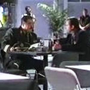A scene from the TV series JAG with Bo Bridges and Zuhair Haddad as General Ghazi