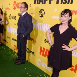 LR Hannah Hodson Bradley Whitford and Molly Hager attend the premiere of the SHOWTIME original comedy series HAPPYish on April 20 2015 in New York City
