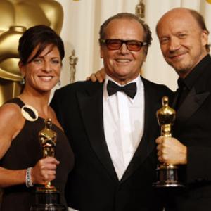 Jack Nicholson, Paul Haggis and Cathy Schulman at event of The 78th Annual Academy Awards (2006)