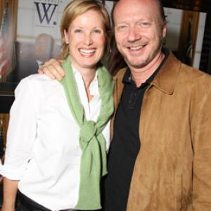 Paul Haggis and Deborah Rennard at event of W 2008