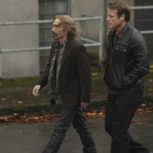 Still of Jackie Earle Haley and Mark Valley in Human Target (2010)