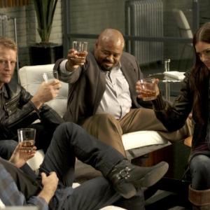 Still of Jackie Earle Haley, Chi McBride and Mark Valley in Human Target (2010)