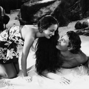 Still of Jon Hall and Dorothy Lamour in The Hurricane 1937