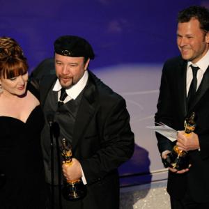 Barney Burman, Mindy Hall and Joel Harlow at event of The 82nd Annual Academy Awards (2010)
