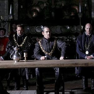The Tudors Season 4  Rod Hallett Jonathan Rhys Meyers and Paul Brennen