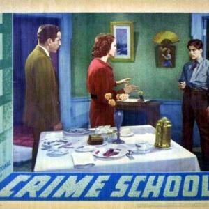 Humphrey Bogart, Billy Halop and Gale Page in Crime School (1938)