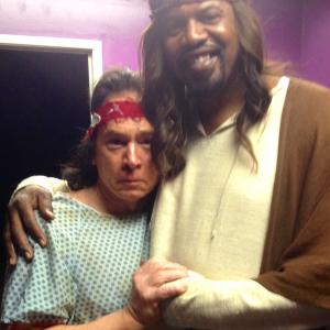 Episode 10 on the set with BLACK JESUS played by Gerald 