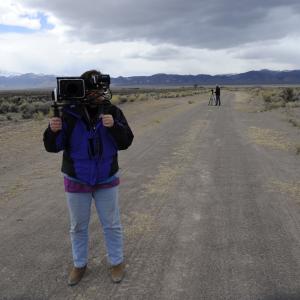 Cirina Catania shooting with BMCC 25K on location in the heartland of America for the documentary American Cowboy