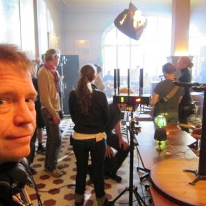 Harald Hamrell on set shooting Real Humans season 1