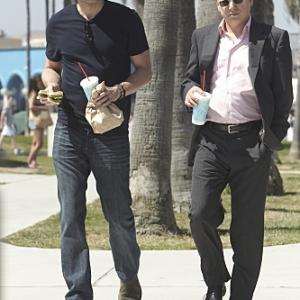 Still of David Duchovny and Evan Handler in Nuodemingoji Kalifornija (2007)