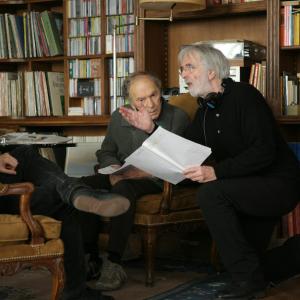 Still of JeanLouis Trintignant and Michael Haneke in Amour 2012
