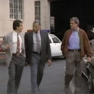 TV, ABC series PROS & CONS - recurring role as lead detective Lieutenant Quinn - seen here with actors James Earl Jones and Richard Crenna