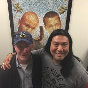NCIS LA Producer/Writer Kyle Harimoto and Director James Hanlon at Paramount Studios