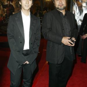 Masato Harada and Shichinosuke Nakamura at event of The Last Samurai 2003
