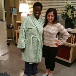 Still of Cheryl Francis Harrington and Tia Napolitano, Writer of Grey's Anatomy The Bed's Too Big Without You (Feb.5, 2015)