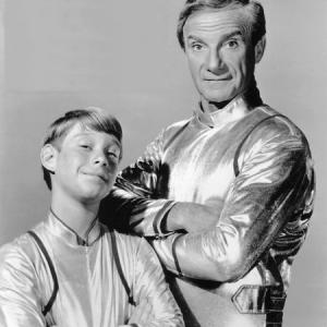 Lost in Space promo shot of Jonathan Harris  Bill Mumy acquired by IMDb from Jonathan Harris at the Hollywood Collectors Show  1999  autograph in top left digitally removed