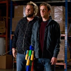 Still of Bret Harrison and Tyler Labine in Reaper 2007