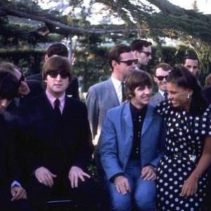 The Beatles ( George Harrison, John Lennon, Ringo Starr, Paul McCartney, with fans)