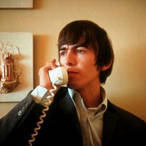 George Harrison on the phone