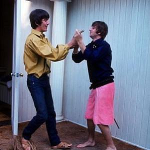 The Beatles, (George Harrison, Ringo Starr) fighting over a pistol, 1964