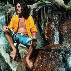 George Harrison on sitting pretty on watery rocks in Acapulco, January 1977