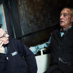 On the set of PATRICK 3013 with Charles Dance