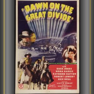 Mona Barrie, Rex Bell, Raymond Hatton and Buck Jones in Dawn on the Great Divide (1942)