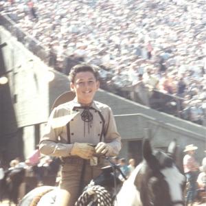 Jimmy Hawkins as TAGG OAKLEY The ANNIE OAKLEY series 5357 Sheriffs Rodeo LA Coliseum