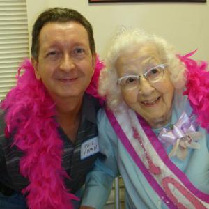 Phil Hawn and Mae LaBorde at Mae LaBorde's 100th birthday celebration