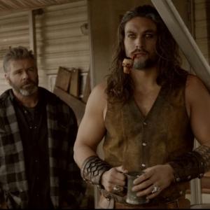 Philip Maurice Hayes with Jason Mamoa in David Hayter's Wolves, 2014.