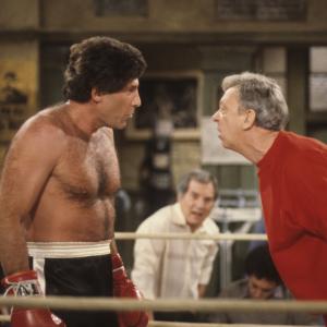 Still of Johnny Haymer Don Knotts and Paul Sylvan in Threes Company 1977