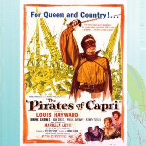 Binnie Barnes, Louis Hayward and Mariella Lotti in I pirati di Capri (1949)