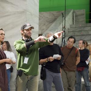 Still of Lena Headey and Zack Snyder in 300 (2006)
