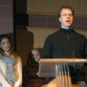 Katie Holmes and Peter Hedges at event of Pieces of April 2003