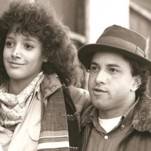 Kyle T. Heffner with Jennifer Beals on the set of Flashdance.