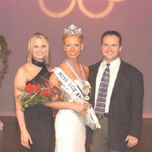 Harrison Held host of the 2004 Miss Los Angeles County USA Pageant with winner Kellyanne Beile and cohost Jennifer Hopton Miss Los Angeles County Teen USA 2000