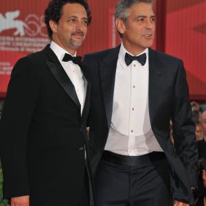 George Clooney and Grant Heslov at event of Purvini zaidimai 2011