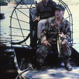 Still of Nicholas Worth and David Hess in Swamp Thing (1982)