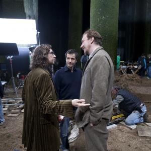 Still of Gary Oldman David Thewlis and David Heyman in Haris Poteris ir mirties relikvijos 2 dalis 2011