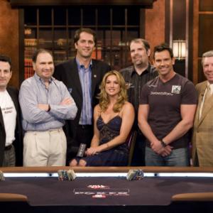 Still of Shana Hiatt, Gabe Kaplan, Michael Konik and Howard Lederer in Poker After Dark (2007)