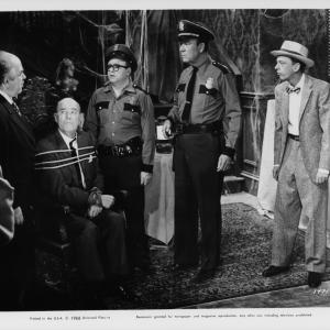 Still of Jim Begg Harry Hickox Don Knotts Philip Ober and Liam Redmond in The Ghost and Mr Chicken 1966