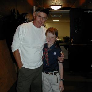 Adam Hicks on the set of Down and Derby