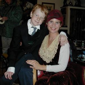 Adam on the set with Susan Wood (plays mother).