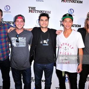 Logan Mulvey Ryan Sheckler Adam Bhala Lugh Nyjah Huston and Ethan Highbee arrive at the premiere of The Motivation at ArcLight Hollywood on July 30 2013 in Hollywood California