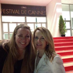 Dawn Higginbotham, writer/director of The Usual, with the film's star and executive producer Renee O'Connor. 2014